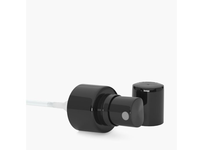 Spray pump 24/410 black with black overcap