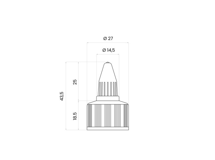 Black trichological spout 24/410