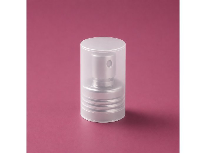 Spray pump 24/410 silver with matt overcap and clip