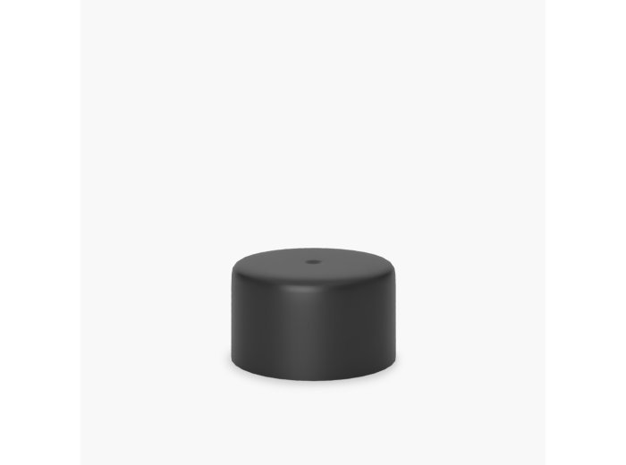 Black Millerighe screw cap with gasket 24/410