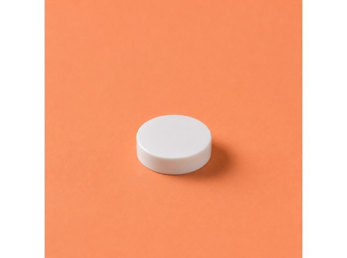 Lid for Flat jar 25 ml shiny white