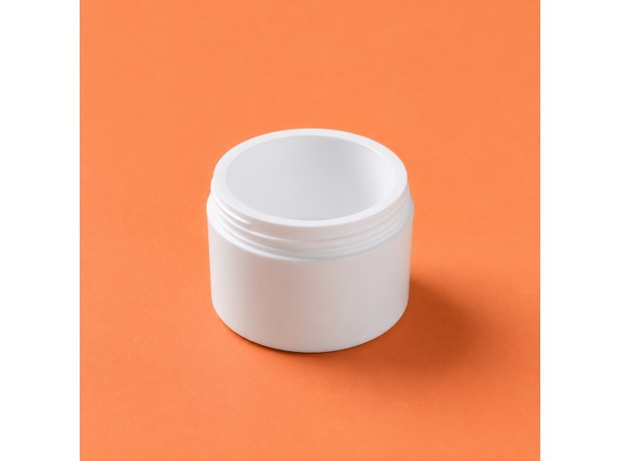 Domed jar 200 ml shiny white