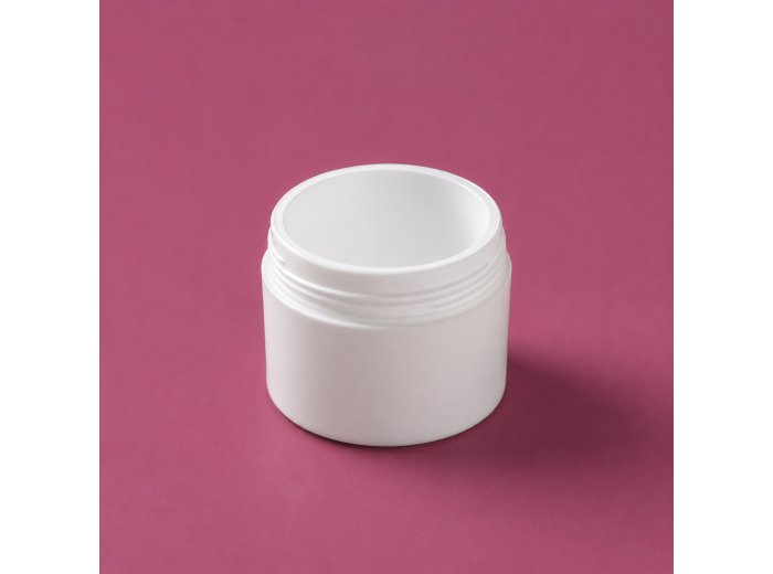 Flat jar 150 ml shiny white