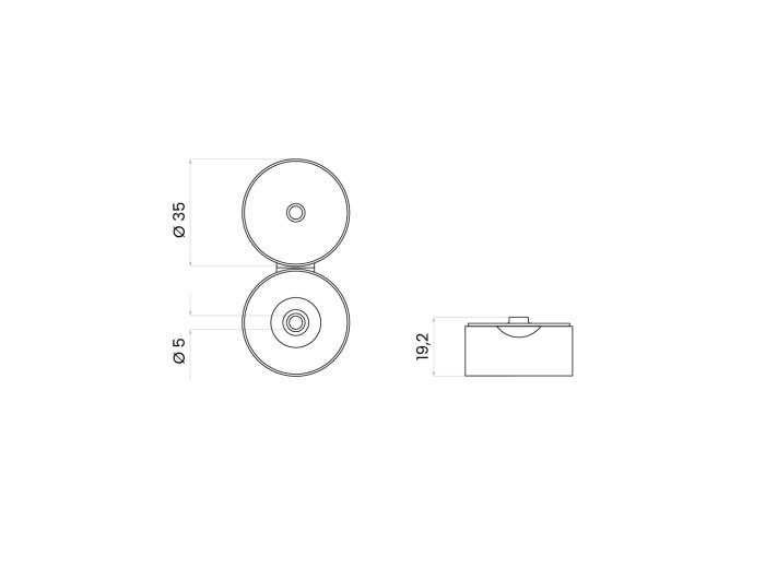 Flip-top Basic ø 35 24/410 natural