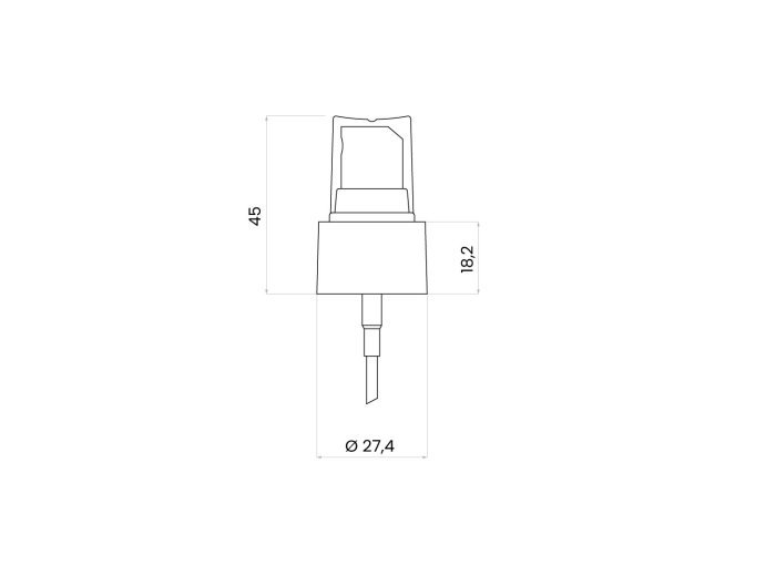 Spray pump 24/410 white with transparent overcap
