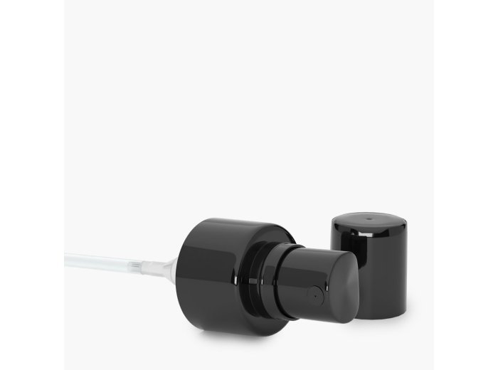 Spray pump 24/410 black with black cap