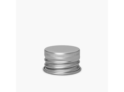 Silver aluminum cap 28/410