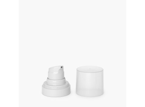 Dispenser airless Micro Round white with natural matt cap