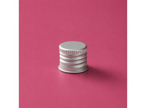 Silver aluminum cap 18/415