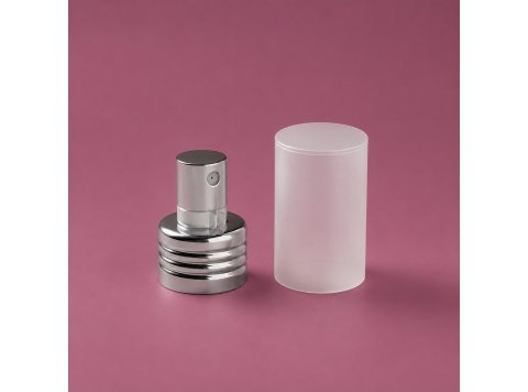 Spray pump 24/410 silver with matt overcap and clip