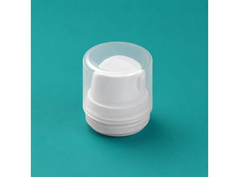 Airless dispenser Magic Star white with transparent overcap