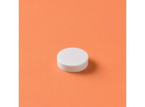 Lid for Flat jar 25 ml shiny white