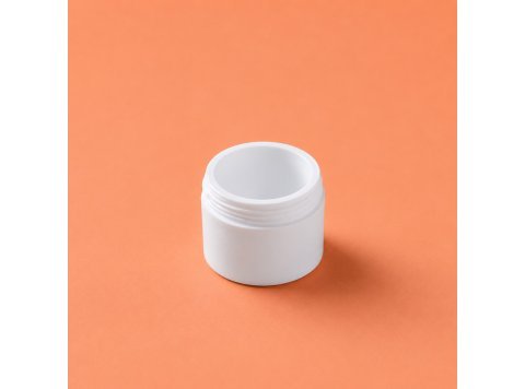 Flat jar 25 ml shiny white