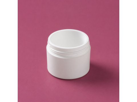 Flat jar 150 ml shiny white