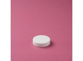 Silver-striped white lid for Flat 50 ml jar