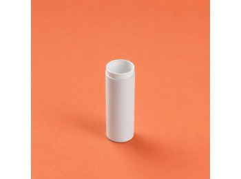Bottle airless Mezzo Round shiny white 30 ml in recycled PP