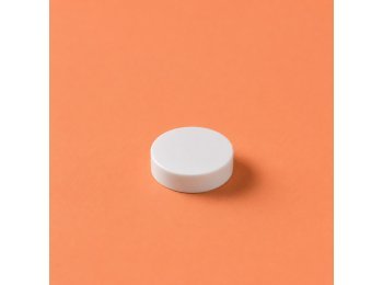 Lid for Flat jar 25 ml shiny white