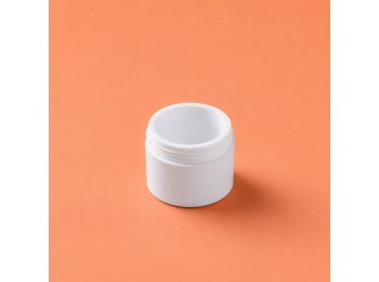 Flat jar 25 ml shiny white