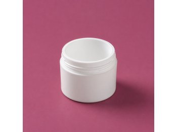 Flat jar 150 ml shiny white