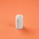 Bottle airless Mezzo Round shiny white 15 ml in recycled PP